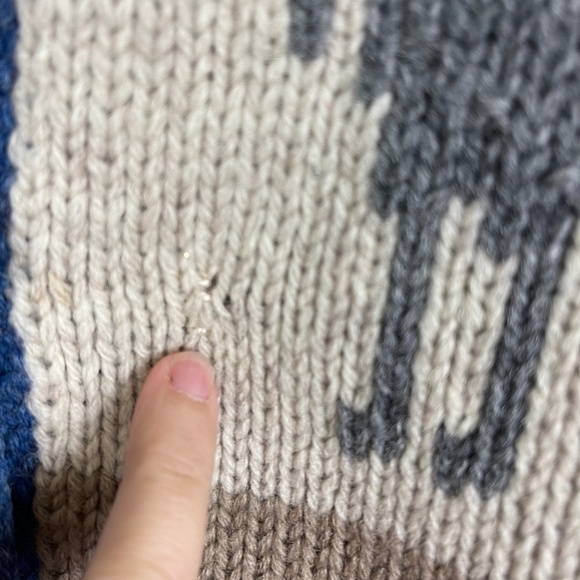 Vintage Wool Winter Themed Button Up Sweater - Picture 8 of 10